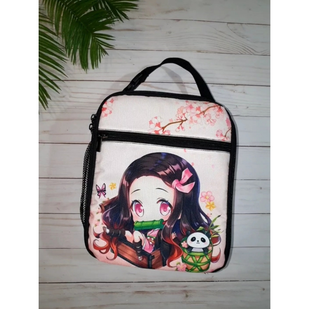 Demon Slayer Nezuko Lunch Bag, Cute Custom Print, Cold Hot Food Storage